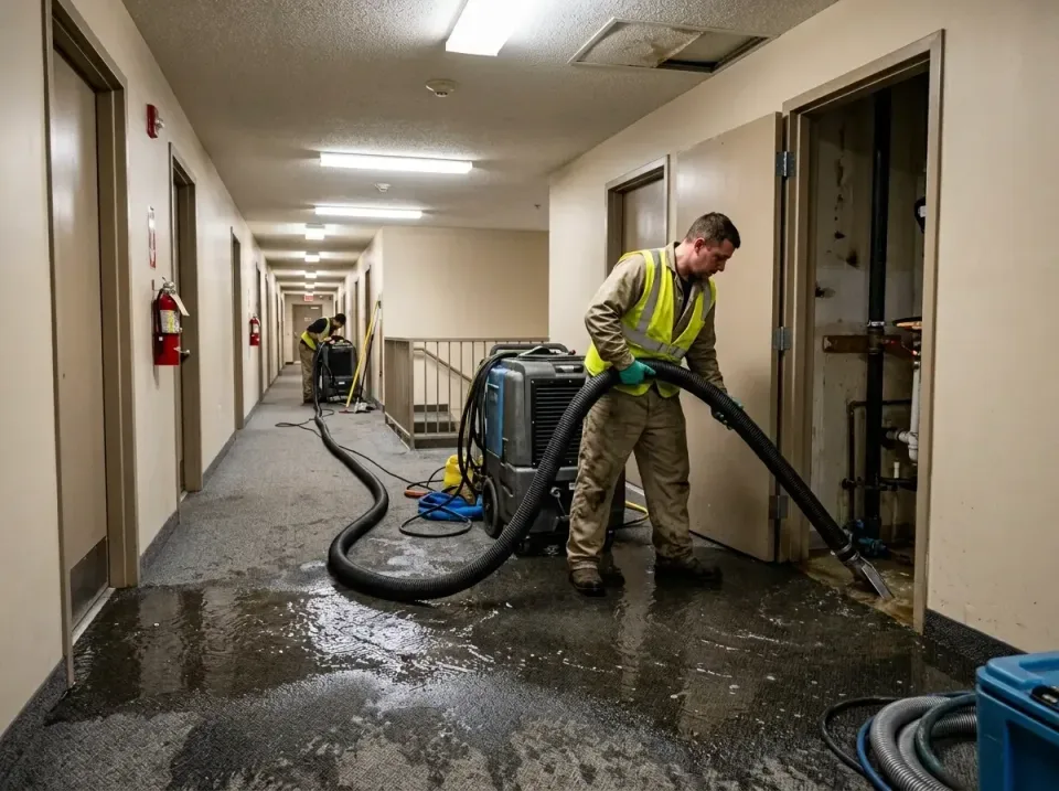 multi-unit-apartment-hallway-f-005 — frequently asked questions, Emergency Burst Pipe Water Extraction & Removal in Stuarts…
